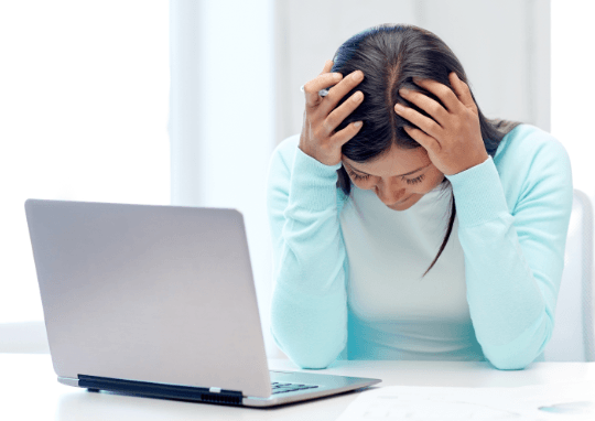 Stressed woman